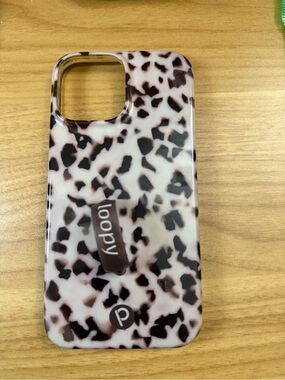 Loopy Phone 13 pro max Case with Brown Tortoiseshell Pattern -